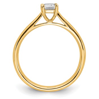 ALL 14k Yellow Gold Emerald Solitaire Engagement Ring Mounting — alternate view