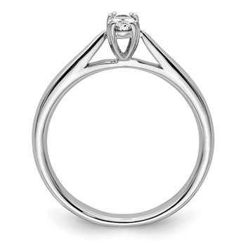 14k White Gold 1/3 carat (5.5x3.5mm) 4-Prong Oval Solitaire Engagement Ring Mounting — alternate view
