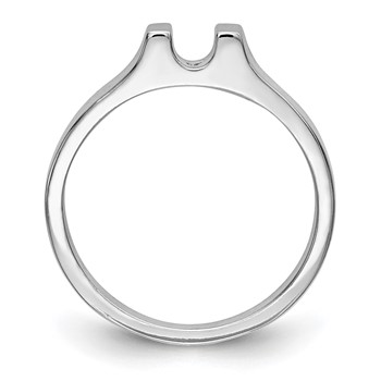 14k White Gold Peg Set 3.00mm Wide Solitaire Engagement Ring Mounting — alternate view