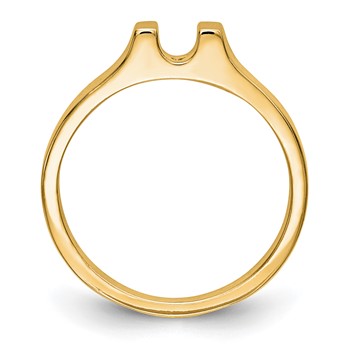 14k Yellow Gold Peg Set Solitaire Engagement Ring Mounting — alternate view