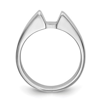 14k White Gold Peg Set 5.5mm Wide Solitaire Engagement Ring Mounting — alternate view