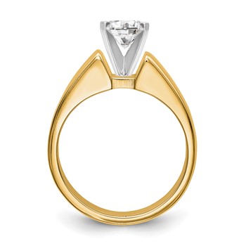 14k Yellow Gold Peg Set Solitaire Engagement Ring Mounting — alternate view