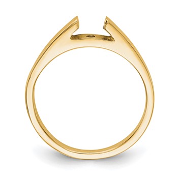 14k Yellow Gold Peg Set Solitaire Engagement Ring Mounting — alternate view