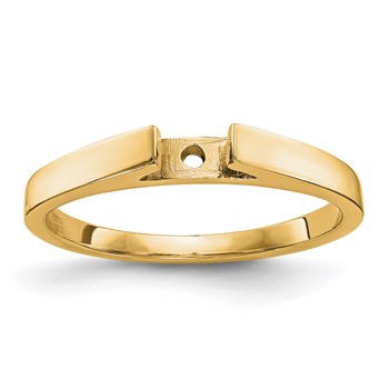 14k Yellow Gold Peg Set Solitaire Engagement Ring Mounting