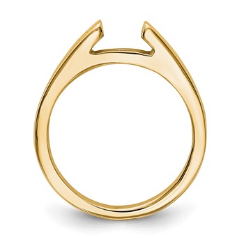 14k Yellow Gold Peg Set Solitaire Engagement Ring Mounting — alternate view