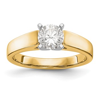 14k Yellow Gold Peg Set Solitaire Engagement Ring Mounting