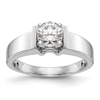 Platinum Peg Set Solitaire Engagement Ring Mounting
