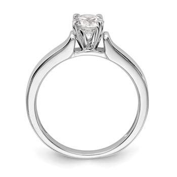 14k White Gold Peg Set 3.00mm Wide Solitaire Engagement Ring Mounting — alternate view