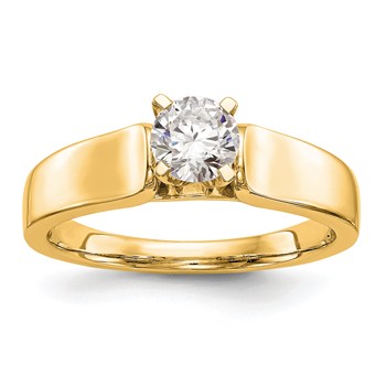 14k Yellow Gold Peg Set Solitaire Engagement Ring Mounting