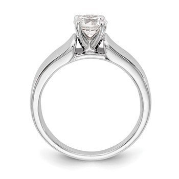 14k White Gold Peg Set 5.2mm Wide Solitaire Engagement Ring Mounting — alternate view