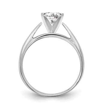 14k White Gold Peg Set Solitaire Engagement Ring Mounting — alternate view