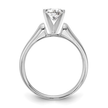 14k White Gold Peg Set 3.8mm Solitaire Engagement Ring Mounting — alternate view