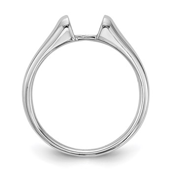 14k White Gold Peg Set 3.1mm Solitaire Engagement Ring Mounting — alternate view
