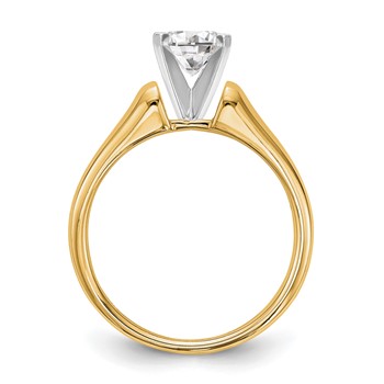 14k Yellow Gold Peg Set Solitaire Engagement Ring Mounting — alternate view