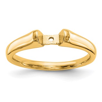 14k Yellow Gold Peg Set Solitaire Engagement Ring Mounting