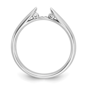 14k White Gold Peg Set 3.5mm Solitaire Engagement Ring Mounting — alternate view