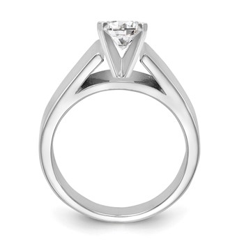 14k White Gold Peg Set 4.5mm Solitaire Engagement Ring Mounting — alternate view