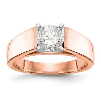 Platinum Peg Set Solitaire Engagement Ring Mounting