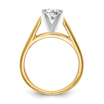 14k Yellow Gold Peg Set Solitaire Engagement Ring Mounting — alternate view