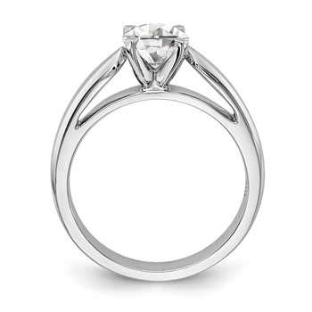 14k White Gold Peg Set Solitaire Engagement Ring Mounting — alternate view