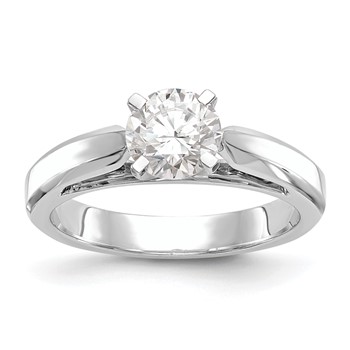 14k White Gold Peg Set Solitaire Engagement Ring Mounting