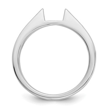 14k White Gold Peg Set 4.5mm Solitaire Engagement Ring Mounting — alternate view