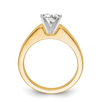 14k Yellow Gold Peg Set Solitaire Engagement Ring Mounting — alternate view