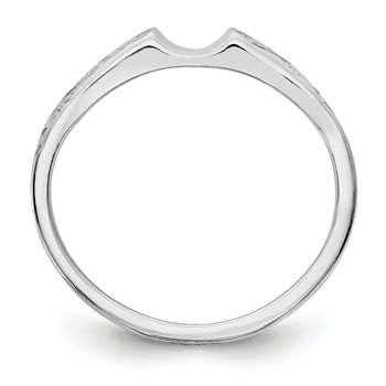 14k White Gold Peg Set Vintage Solitaire Engagement Ring Mounting — alternate view