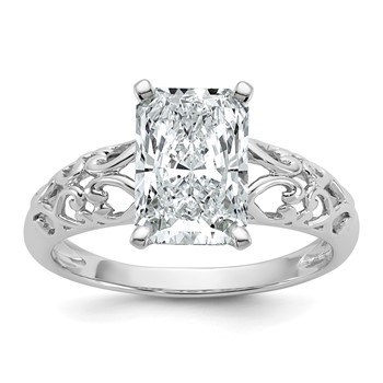 14k Yellow Gold Peg Set Solitaire Engagement Ring Mounting — alternate view