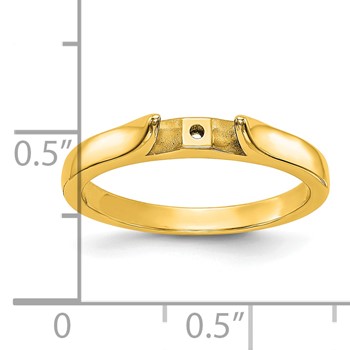 14k Yellow Gold Peg Set Solitaire Engagement Ring Mounting — alternate view