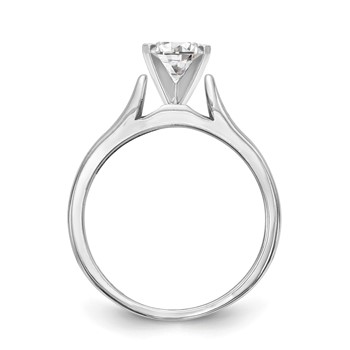14k White Gold Peg Set 2.5mm Wide Solitaire Engagement Ring Mounting — alternate view