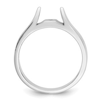 Platinum Peg Set Solitaire Engagement Ring Mounting — alternate view