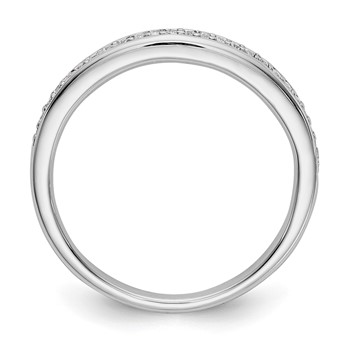 14k White Gold Wedding Band Mounting — alternate view