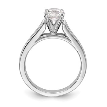 14k White Gold Peg Set Solitaire Engagement Ring Mounting — alternate view