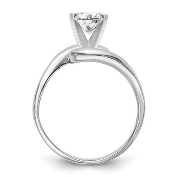 Platinum Peg Set Solitaire Engagement Ring Mounting — alternate view