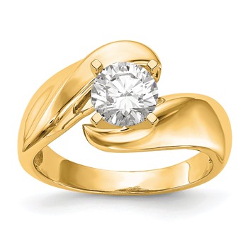 14k Yellow Gold Peg set Solitaire Engagement Ring Mounting