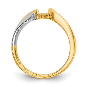 14k Two-tone Peg Set Bypass Solitaire Engagement Ring Mounting — alternate view