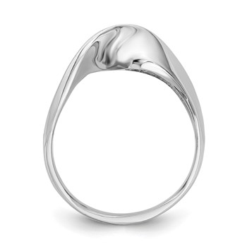 14k White Gold Peg Set Solitaire Engagement Ring Mounting — alternate view