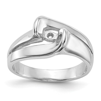 14k White Gold Peg Set Solitaire Engagement Ring Mounting