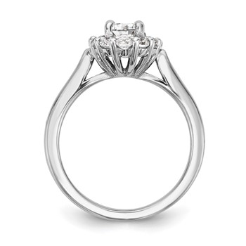 14kw Oval Halo Engagement Ring Mounting — alternate view