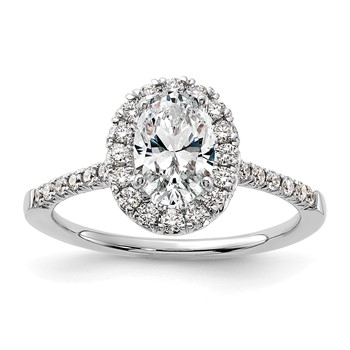 14kw 1.5ct.  Oval Diamond Ring Mounting