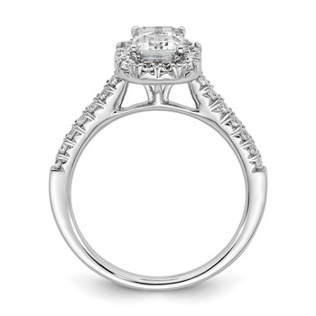 14kw 1.5ct.  Radiant Diamond Ring Mounting — alternate view