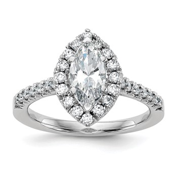 14kw 1.5ct.  Marquise Diamond Ring Mounting