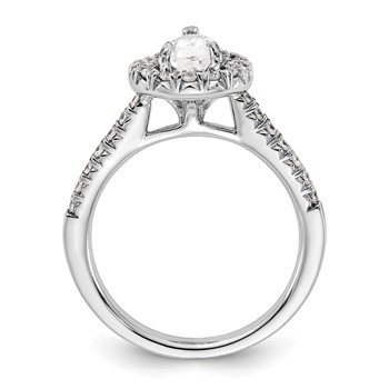 14kw 1.5ct.  Pear Diamond Ring Mounting — alternate view