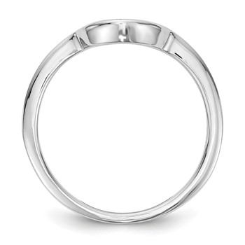 14k White Gold Contoured Wedding Band — alternate view