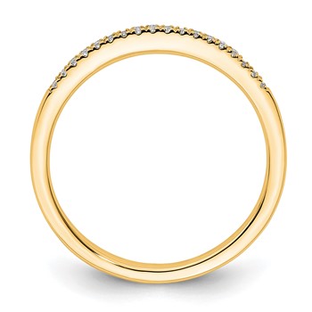14k Yellow Gold Diamond Wedding Band — alternate view
