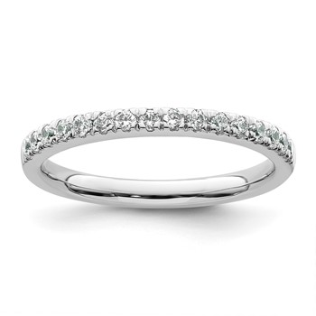 14k White Gold Wedding Band Mounting
