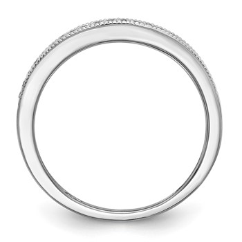 14k White Gold 1/8 carat Diamond Set of 2 Complete Wedding Bands — alternate view