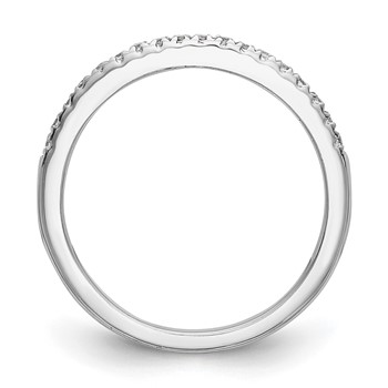 14k White Gold Wedding Band Mounting — alternate view