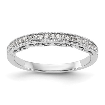 14k White Gold Diamond Wedding Band